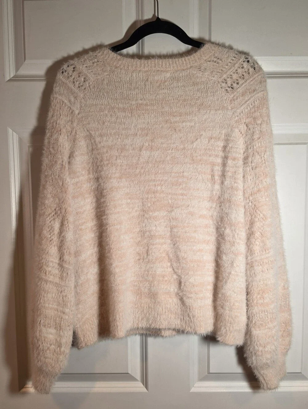 Lauren Conrad Light Pink Fuzzy Knit Womens Sweater M